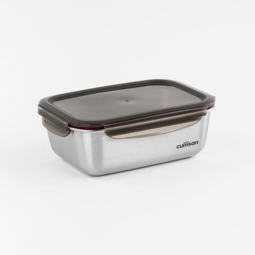 Cuitisan | Boite Alimentaire Rectangulaire En Inox Compatible Au Micro-Ondes | 2800ml