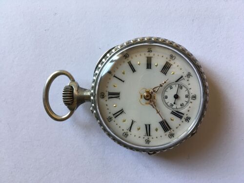 Montre A Gousset Ancienne Argent Massif Parfait Etat De Marche