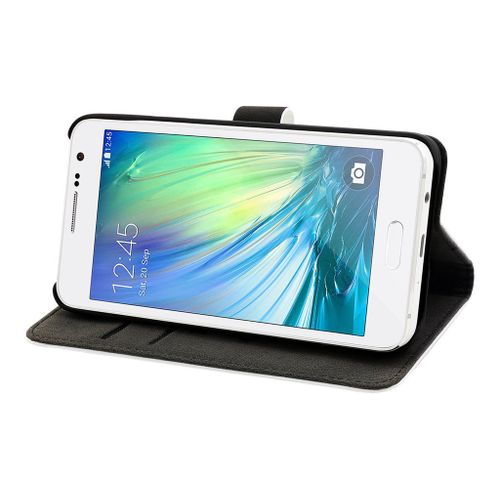 Muvit Slim Folio - Étui À Rabat Pour Téléphone Portable - Polyuréthane, Polycarbonate - Blanc - Pour Samsung Galaxy A3