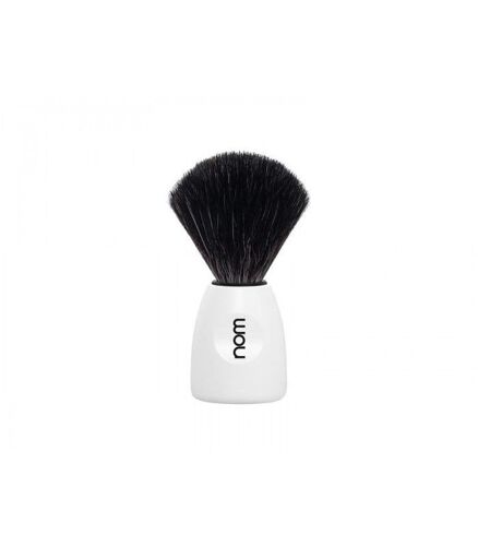 Nom Lasse21wh Blaireau « Lasse », Fibre Synthétique Noire, Monture Plastique Blanc 