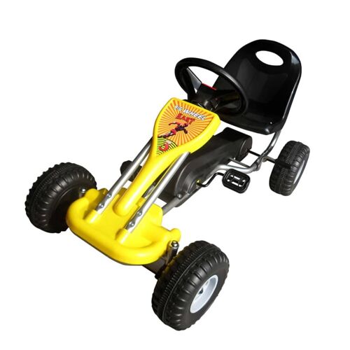 Kart À Pédales Jaune 1 Place