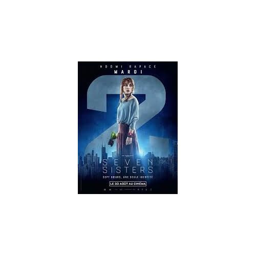 Seven Sisters - Tommy Wirkola - Noomi Rapace - Willem Dafoe - Affiche De Cinéma Pliée 60x40 Cm