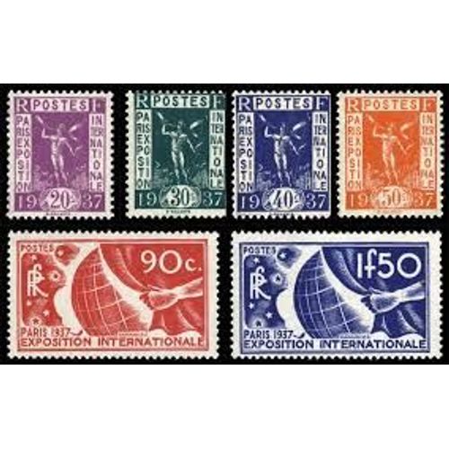 Propagande Pour L'Exposition Internationale De Paris Série Complète Année 1936 N° 322 323 324 325 326 327 Yvert Et Tellier Qualité+ Neufs Avec Trace De Charnières
