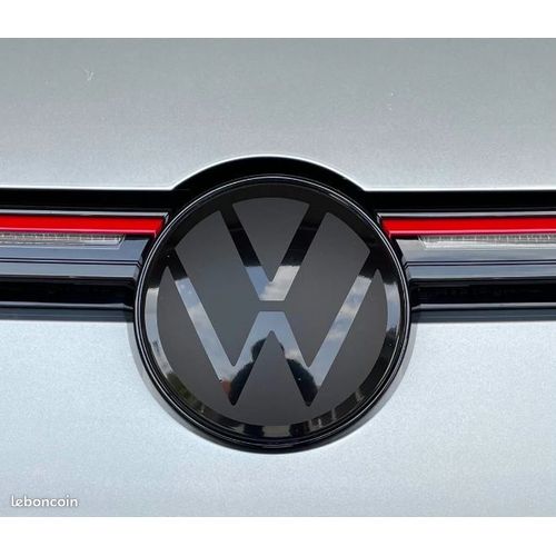 Pack 2 Logo Emblème Avant Et Arrière Pour Golf Mk7.5 Noir Brillant Mat [Convient À 2017-2020]