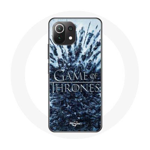 Coque pour Xiaomi Mi 11 Lite Game of Thrones saison 8 Episode 1 Le Trône de Fer Personnages logo Gris