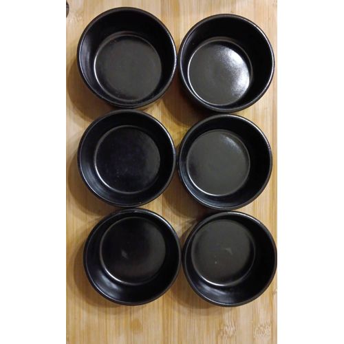6 Ramequin Noirs