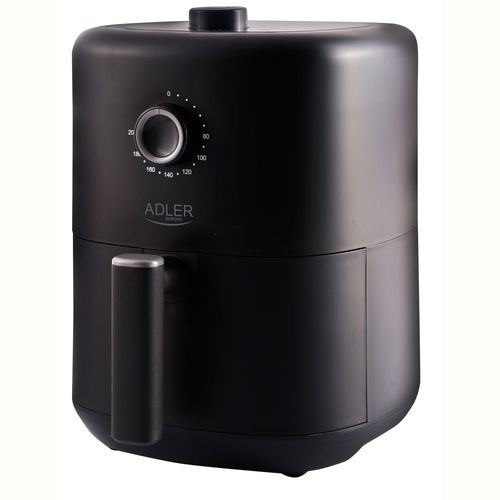 Friteuse à Air Chaud 3 L sans Huile, Airfryer, Minuterie, 80 - 200ºC, 2200W, Noir, Adler, AD6310
