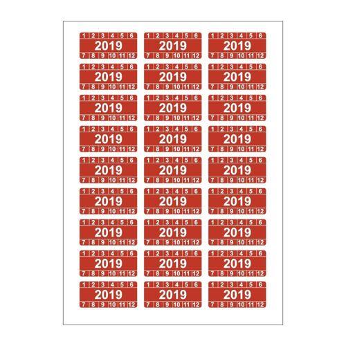 Planche A4 De Stickers 2019 De Controle Validité Révision Autocollant - C57