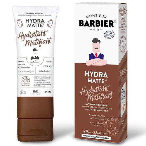 Hydra Matte Crème Hydratante Matifiantenaturelle Pour Homme - Monsieur Barbier - Crème Hydratante Cosmos Nat Pour Hommes 