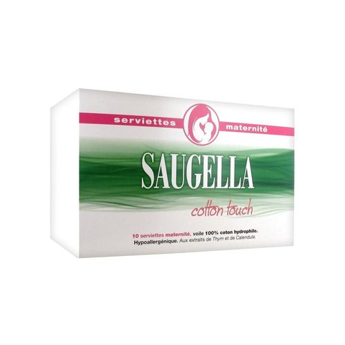 Saugella Cotton Touch Serviettes Maternité Paquet De 10 