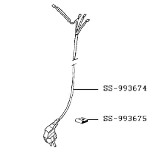Cordon d'alimentation (repère SS-993674) Friteuse (SS-993674 MOULINEX)