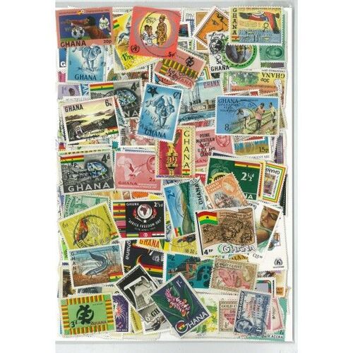 Ghana & Cote De L'or 100 Timbres Differents Obliteres