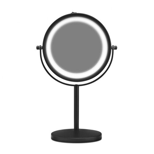 Gillian Jones - Table Mirror W. Strong Led Light - Mat Black 