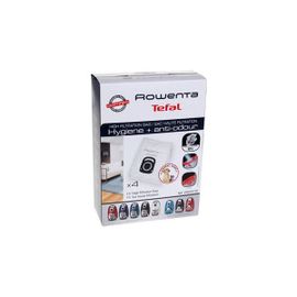 Pack de 4 sacs aspirateur haute filtration Hygiène Rowenta ZR200520 Blanc