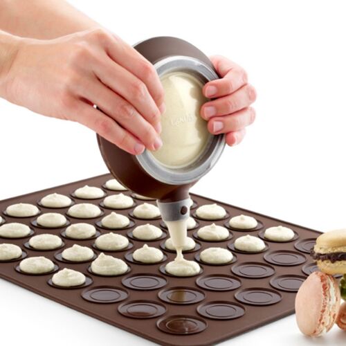 Double Plaque À Macarons En Silicone Marron Empreinte Classique Double Face Yonis