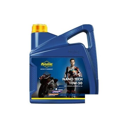 Huile Moteur 4t Putoline Moto Nano Tech 4+ 10w50 100 % Synthese (4l)