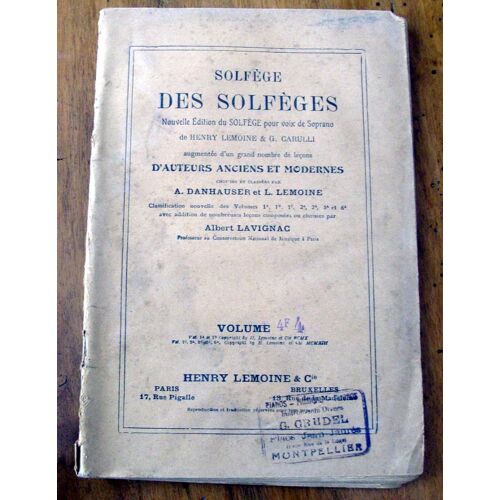 Solfege Des Solfeges-Volume 4f