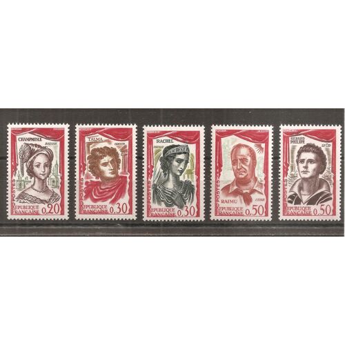 1301 À 1305 (1961) Série Des Comédiens Français N** (Cote 7e) (8416)