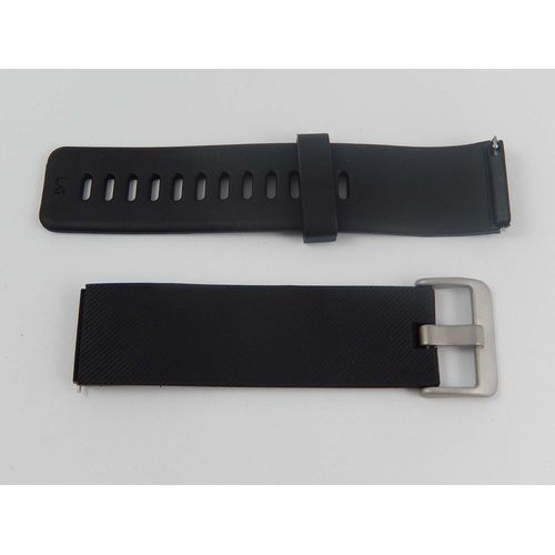 Vhbw Bracelet L 9.5cm + 11.5cm Compatible Avec Fitbit Blaze Montre Connectée - Silicone Noir