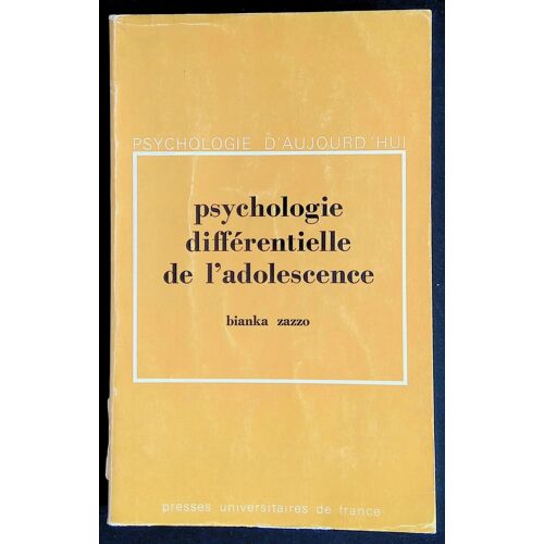 Psychologie Différentielle De L'adolescence