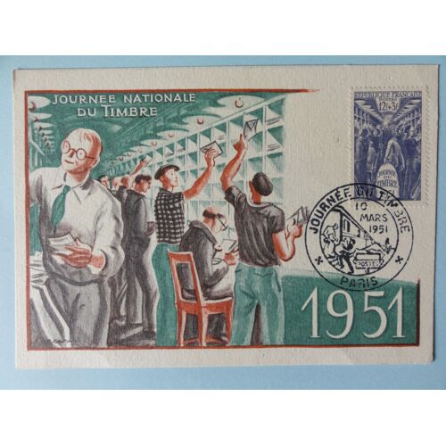 Carte "Journée Nationale Du Timbre" 1951