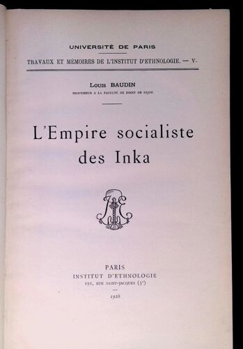 L'empire Socialiste Des Inka