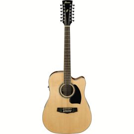 Ibanez Pf1512ece-Nt - Guitare Électro-Acoustique 12 Cordes - Natural High Gloss