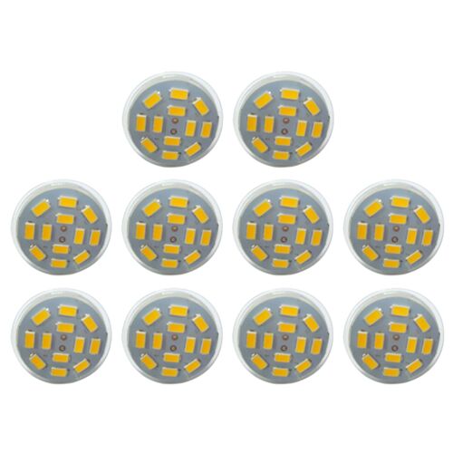 10x Projecteur Led 6w Gu4(Mr11) Mr11 12 Smd 5730 570 Dc 12v, Blanc Chaud