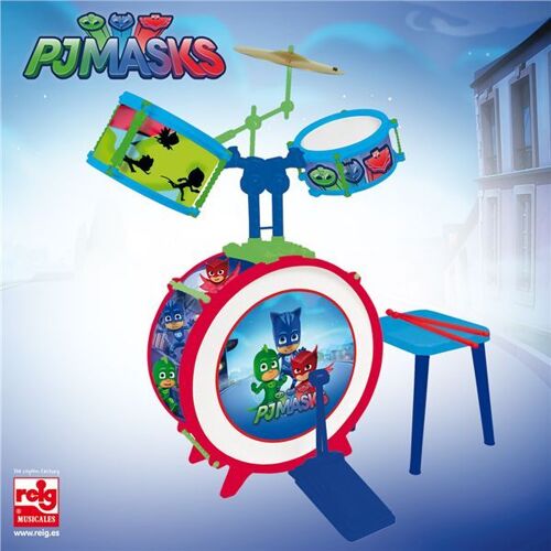 BATERÍA SENCILLA C/BANQUETA PJ MASKS