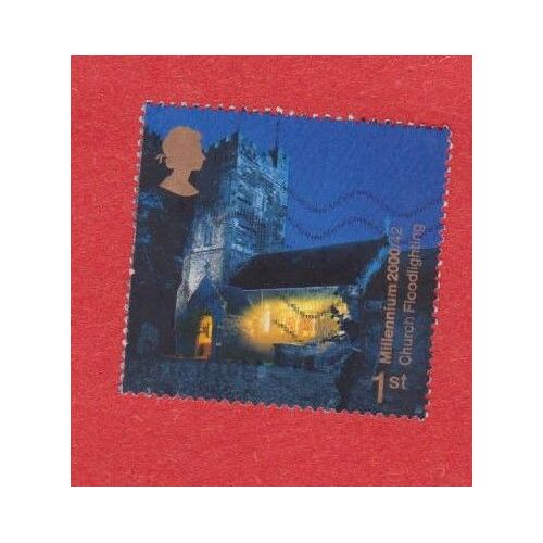 Timbre Angleterre Royaume Uni Millenium 2000 Chateau