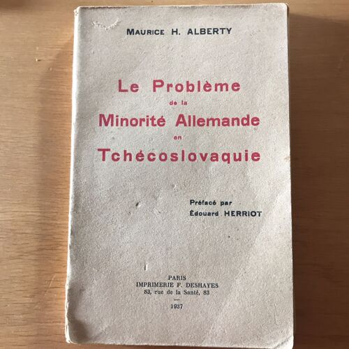 Le Problème De La Minorité Allemande En Tchécoslovaquie