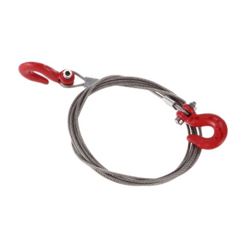 1/10 Corde De Remorquage En Acier Sur Chenille Pour Voiture RC Avec Crochets Pour PiÈCes De SCX10 Wraith Axial D90