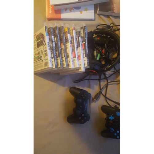 Ps3 Slim 8 Jeux Casque Tritton