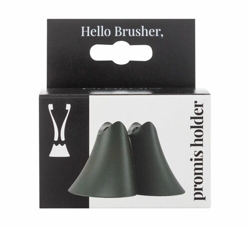 Promis 1pc Holder Duo, Noir, Accessoire De Salle De Bain
