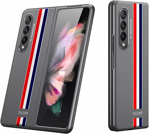 Housse Etui Pour Samsung Galaxy Z Fold 3 Coque, Protection Tout Compris, Pc Dur, Anti-Chute, Antichoc, Etui Cover Pour Samsung Galaxy Z Fold 3.Gris-Marque Longue