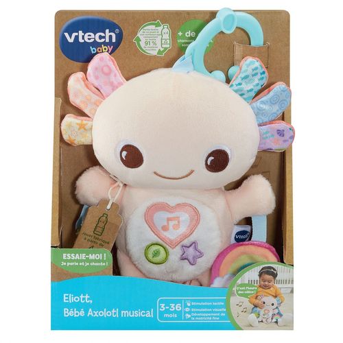 Vtech Baby Eliott, Bebe Axolotl Musical (Bouteilles Plastique Recyclées)