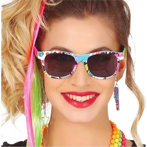 Paire De Lunettes Soleil Colorées Années 80 Adulte