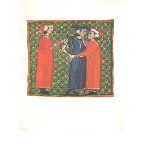 Publicité Laboratoires Latéma Sur Le Thème De La Chirurgie De L'évêque Théodorique : Blessure Au Bras