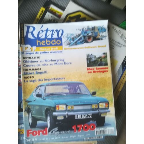 Retro Hebdo 24 De 1997 Ford Capri 1700 Gt,Moissonneuse Batteuse Braud A 2080,Bugatti
