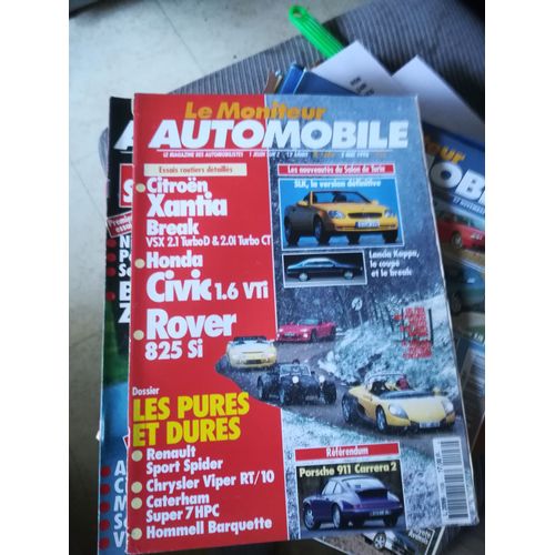 Le Moniteur 1106 De 1996 Saxo 1.5d,Renault Sport Spider,Caterham Super Seven Vxi,Hommell Barquette,Viper Rt10,Westfield Zi 130,220,Ford Fiesta 1.4 Zetec Se,Toyota Carina E 2.0 Td,Porsche 911,Xantia Br