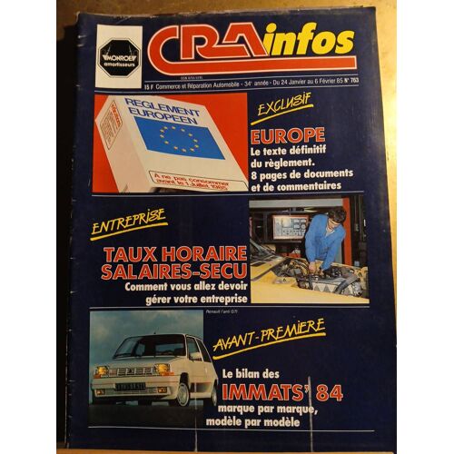 Cra Infos N°763 24/01/1985 Europe