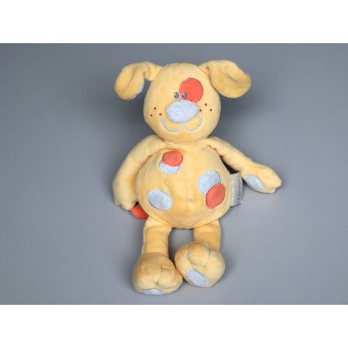 Doudou Chien Jaune Bleu Orange Nattou