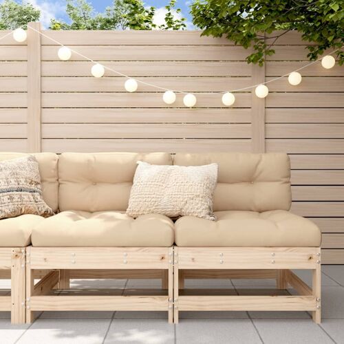 Vidaxl Canapés Centraux De Jardin 2 Pcs Bois De Pin Massif