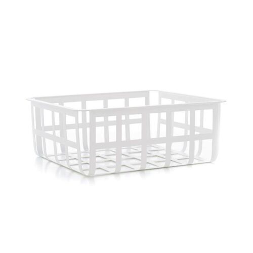 DON HIERRO - Panier de rangement et décoratif en métal, taille moyenne, ZESTA-Blanc