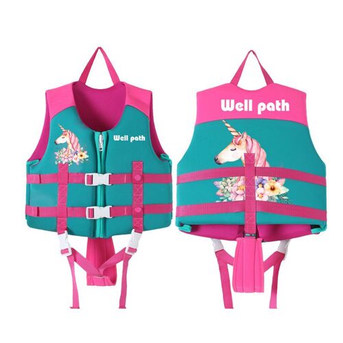 Kids Swim Gilet D'aide À La Natation Pour Tout-Petitsavec Sangle De Sécurité Réglable Age 1-9 Ans(Rose L)