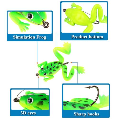 Lot D'appâts Souples En Silicone Pour La Pêche, Pack D'appâts Pour Attraper Des Poissons, Lot De 4, 60mm, 5.2g