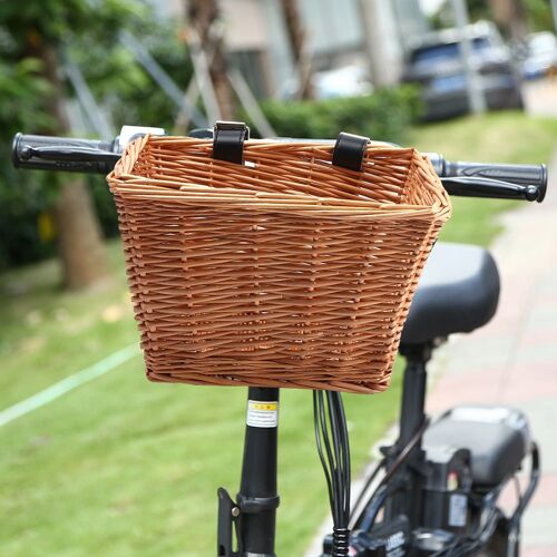 Panier De Vélo En Osier Pour Enfants, Décoration Avant Amovible, Accessoires De Cyclisme