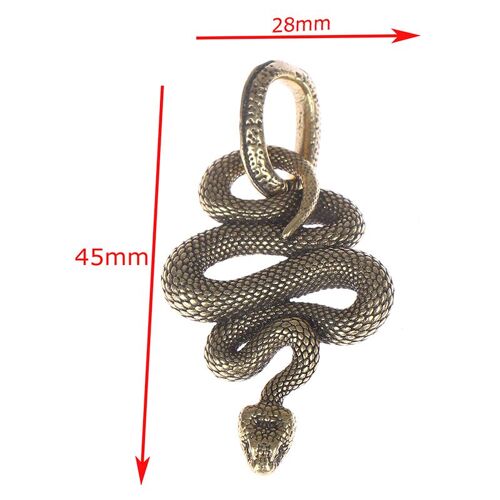 Porte-clés en forme de serpent en métal, en laiton, à la mode, fait à la main, outil clé Cobra Animal, multi-outil, pendentif de sac à main