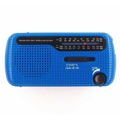 Radio solaire Portable à manivelle pour l'extérieur, générateur d'énergie avec charge de 1200mAh, éclairage d'urgence multibande AM/FM USB