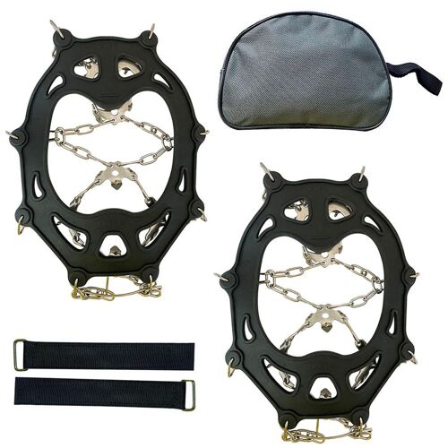 Chaussures D'escalade Antidérapantes En Acier Inoxydable, 1 Paire De 19 Goujons, Crampons D'escalade En Plein Air, Hiver Glace Neige, Couverture De Chaussures, Pince De Pêche, Crampons